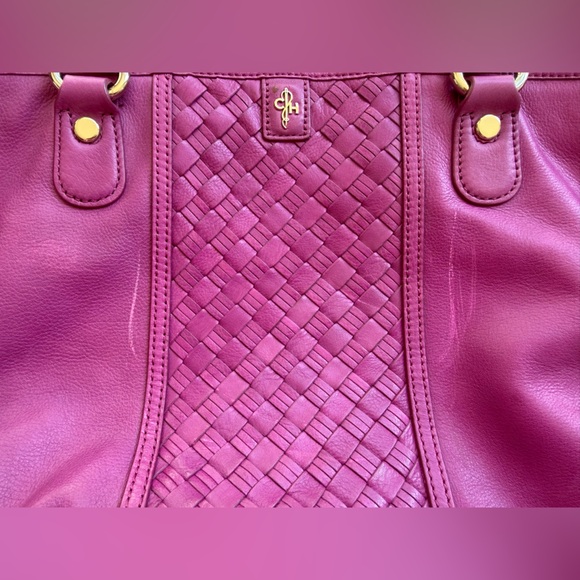Cole Haan Leather pinkish/purplish Tote. (Missing cross body strap) - Picture 2 of 9
